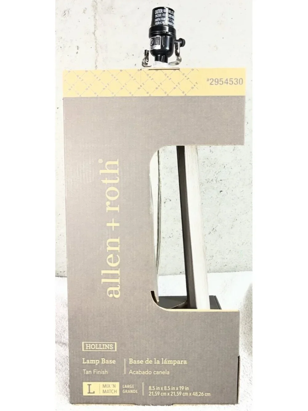 Allen + Roth Hollins 19” 3-Way Metal Table Lamp Base E26 Modern Plug-In LB5017